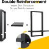 Set of 2 Square Floating Shelves - Black Framed Wood Plant Holders, Modern Chic Wall Décor for Living Room, Bedroom, Office - Image 6