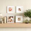 8x8 White Wooden Picture Frame - Plexiglass, Display 4x4/6x6 with Mat, Wall or Tabletop - Image 5