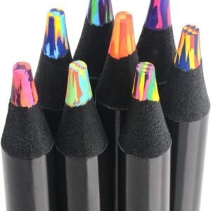 8-Pack Rainbow Colored Pencils – Multicolored Art Supplies for Kids, Teens & Adults