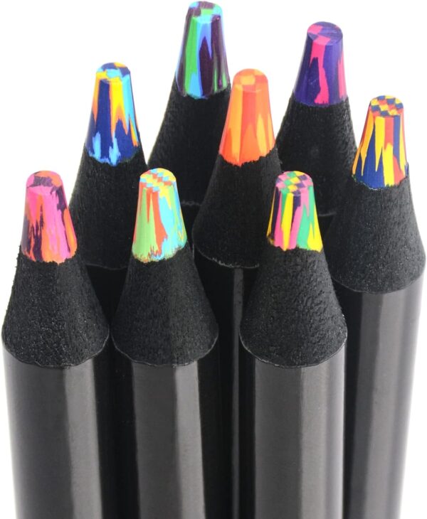 8-Pack Rainbow Colored Pencils – Multicolored Art Supplies for Kids, Teens & Adults
