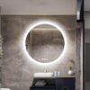 24" Round LED Bathroom Mirror, 3-Color, Dimmable, Memory, Backlit - Image 2
