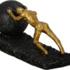 Bronze Sisyphus Sculpture – Heavy Ball Struggler Statue, Modern Resin Office & Living Room Decor - Image 4