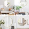 24" Gold Circle Mirror, HD Round Bathroom Wall Mirror with Matte Metal Frame – Easy Install - Image 7