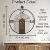 22" Modern Walnut Wall Clock – Silent, Wood & Metal Frame, Handmade Decor - Image 4