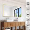 30" x 48" Gold Bathroom Mirror – Rectangle Metal Frame, Modern Wall Décor - Image 6