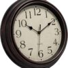 12-Inch Retro Wall Clock – Silent, Battery Operated, Bronze - Image 4