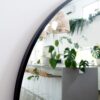 33" x 31" Black Arched Mirror – Half Circle Mantel & Dresser Mirror - Image 2