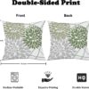 Set of 2 Green Dahlia Throw Pillow Covers - 18x18, Double-Sided Floral Farmhouse Décor for Sofa and Couch - Image 5