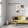 8x8 White Wooden Picture Frame - Plexiglass, Display 4x4/6x6 with Mat, Wall or Tabletop - Image 2