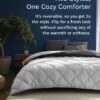 Down Alternative Comforter – Reversible, King/Cal King, Light/Dark Gray, All-Season - Image 5