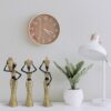 African Women Water Pot Trio – Set of 3 Golden Resin Sculptures for Home or Office Décor - Image 2
