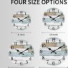 8-Inch Coastal Wall Clock – Silent, Battery Operated, Rustic Design - Image 2