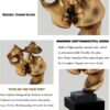 Couples Kiss Sculpture – Gold Abstract Resin Figurine for Desk, Bookshelf, or Living Room Décor - Image 4