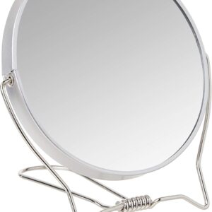 Two-Sided Makeup Mirror – 1X/3X Magnification, Portable Tabletop Vanity Mirror