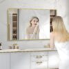 30" x 48" Gold Bathroom Mirror – Rectangle Metal Frame, Modern Wall Décor - Image 2