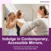 64" x 24" Full Length Mirror with Aluminum Frame, Shatterproof Glass – Gold - Image 2