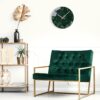 12-Inch Glass Wall Clock – Silent, Battery Operated, Dark Green - Image 6