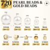 Pearl Beads Bracelet Making Kit – 720PCS Small Pearl & Gold Beads for Jewelry and Friendship Bracelets - Image 7