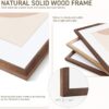 8x10 Walnut Picture Frame Set of 4 - Handcrafted with 5x7 Mat, Wall or Tabletop Display - Image 7