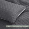Ultrasonic Reversible Quilt Set – Full/Queen, Grey, 90"x96" - Image 5