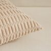 4-Pack Neutral Throw Pillow Covers - 18x18 Inch, Striped Corduroy for Living Room, Sofa, Rustic Farmhouse Boho Décor - Image 5