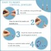 Jewelry Making Supplies Kit – 1200 Crystal Beads, Pliers, Earring Hooks & Beading Wire for DIY Bracelets & Earrings - Image 5