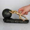 Bronze Sisyphus Sculpture – Heavy Ball Struggler Statue, Modern Resin Office & Living Room Decor - Image 6