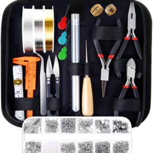 Jewelry Making Supplies Kit with Tools, Wires, and Findings for Repair and Beading