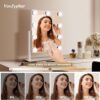 Hollywood Vanity Mirror with Lights – 9 LED Bulbs, Touch Control, 3 Light Colors, 360° Rotation - Image 6