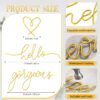 "Hello Gorgeous" Gold Metal Wall Art - Minimalist Décor for Living Room, Bedroom, Office - Image 2