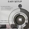 22" Modern Walnut Marble Wall Clock – Silent, Wood & Metal Frame - Image 6