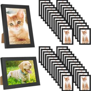 Set of 50 Bulk Picture Frames with Mats - Simple, Wall or Tabletop Display