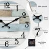 8-Inch Coastal Wall Clock – Silent, Battery Operated, Rustic Design - Image 5
