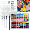 100-Color Watercolor Paint Set with Brush Pens & Accessories - Image 6