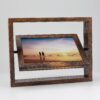 2 Pack 5x7 Rustic Rotating Picture Frames - Vertical & Horizontal, Tabletop Display, Brown - Image 3