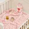 30"x40" Heart Checkered Baby Blanket – Ultra Soft, Cozy, Light Pink - Image 6