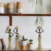 African Women Water Pot Trio – Set of 3 Golden Resin Sculptures for Home or Office Décor - Image 4