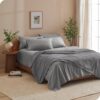 Grey Fleece Micro plush Blanket – Full/Queen, Ultra Soft & Lightweight - Image 2