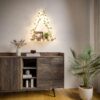 Set of 2 Artificial Ivy LED-Strip Macramé Shelves - Wood Hanging Plant Décor for Bedroom, Bathroom, Living Room - Image 5