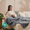 Grey Fleece Micro plush Blanket – Full/Queen, Ultra Soft & Lightweight - Image 5