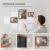 Set of 10 Picture Frames with 16 Mats - Rustic Brown, Glass, Hanging or Table Display, Includes Nails - Image 4