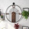 22" Modern Walnut Wall Clock – Silent, Wood & Metal Frame, Handmade Decor - Image 3