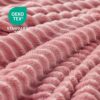 50"x60" 3D Ribbed Fleece Throw Blanket – Soft & Cozy, Pink - Image 4