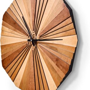 Parametric Verso Wood Wall Clock – 3D Layered Birch, Small/Medium