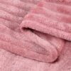 50"x60" 3D Ribbed Fleece Throw Blanket – Soft & Cozy, Pink - Image 3