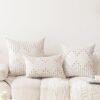 Boho Throw Pillow Covers 18x18, Set of 2 – Neutral Textured Farmhouse Cushion Cases, Beige & Khaki - Image 6