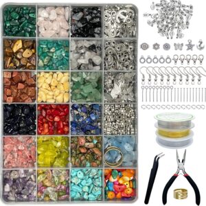 Jewelry Making Supplies Kit - 1587pcs Beads, Crystal Beads, Pliers, Wire, Hooks, Rings, and Bracelets for Girls and Adults
