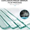 24" Round Wall Mirror, Shatterproof Glass with Aluminum Alloy Frame – Gold - Image 4