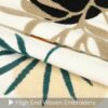 Boho Tufted Pillow Cover 20x20 – Abstract Leaf Design, Mid-Century Modern Decor (1PC) - Image 3
