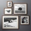6x8 Walnut Picture Frame - Modern Wood Frame with Tempered Glass, Fits 5x7 with Mat - Image 3